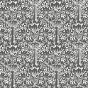 обои в комнату Eco с цветами  Black and White 6087 На фото обои в комнату Eco с цветами  Black and White 6087