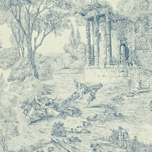 бумажные обои Zoffany в стиле жуи Chantemerle CHP07002 На фото бумажные обои Zoffany в стиле жуи Chantemerle CHP07002
