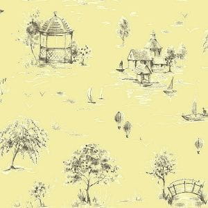 обои желтые Arthouse с деревьями в стиле жуи Sophie Conran 950702 На фото обои желтые Arthouse с деревьями в стиле жуи Sophie Conran 950702
