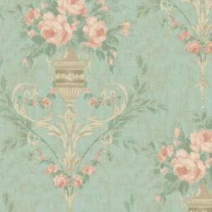американские премиум бумажные обои KT-Exclusive с цветами  в классическом стиле Watercolor Florals MF21005 На фото американские премиум бумажные обои KT-Exclusive с цветами  в классическом стиле Watercolor Florals MF21005