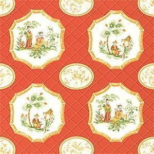 американские обои красные в комнату Thibaut с геометрией восточном стиле Sweet Life 839-T-6131 На фото американские обои красные в комнату Thibaut с геометрией восточном стиле Sweet Life 839-T-6131