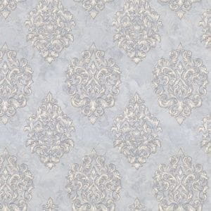флизелиновые обои серые Euro Decor с дамаском Antique 7140-03 На фото флизелиновые обои серые Euro Decor с дамаском Antique 7140-03