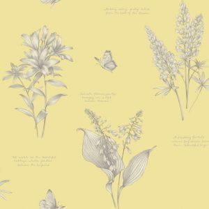 обои желтые Arthouse с цветами  Selections by Sophie Conran 664402 На фото обои желтые Arthouse с цветами  Selections by Sophie Conran 664402