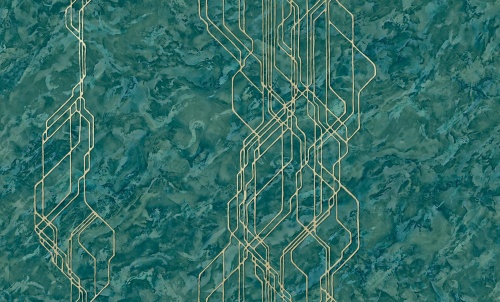 немецкие недорогие виниловые обои бирюзовые для кухни Wall UP Vermont 655858 На фото немецкие недорогие виниловые обои бирюзовые для кухни Wall UP Vermont 655858