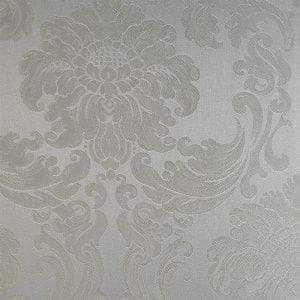 текстильные обои серые в гостиную с дамаском классическом стиле Arlin Top Jacquards 1 DSD-O На фото текстильные обои серые в гостиную с дамаском классическом стиле Arlin Top Jacquards 1 DSD-O