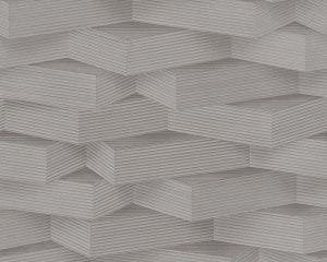 немецкие виниловые обои серые в комнату 3д эффект AS-Creation Move Your Wall 96000-3 На фото немецкие виниловые обои серые в комнату 3д эффект AS-Creation Move Your Wall 96000-3