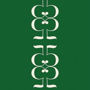 элитные обои зеленые в комнату Tres Tintas с полосой стиле «модерн» Bodoni VH5-A2 На фото элитные обои зеленые в комнату Tres Tintas с полосой стиле «модерн» Bodoni VH5-A2
