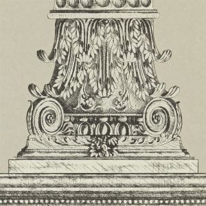 английские бумажные обои черные в коридор Zoffany Intaglio ZINW310085 На фото английские бумажные обои черные в коридор Zoffany Intaglio ZINW310085