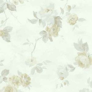 премиум обои капучино в комнату KT-Exclusive с цветами  стиле прованс Watercolor Florals MF20706 На фото премиум обои капучино в комнату KT-Exclusive с цветами  стиле прованс Watercolor Florals MF20706
