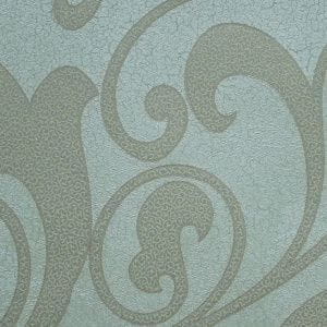 немецкие недорогие виниловые обои зеленые в комнату с орнаментом Marburg Glamour 92830 На фото немецкие недорогие виниловые обои зеленые в комнату с орнаментом Marburg Glamour 92830