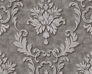 немецкие дорогие виниловые обои черные с дамаском AS-Creation Luxury Wallpaper 32422-5 На фото немецкие дорогие виниловые обои черные с дамаском AS-Creation Luxury Wallpaper 32422-5