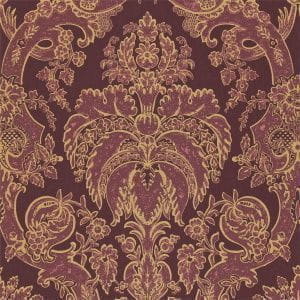 элитные флизелиновые полностью обои красные в комнату Zoffany Persia PEW09001 На фото элитные флизелиновые полностью обои красные в комнату Zoffany Persia PEW09001