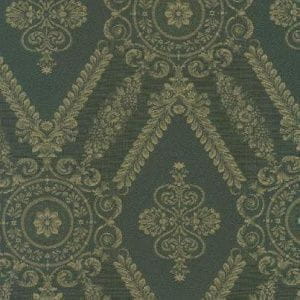 премиум текстильные обои зеленые в комнату Sangiorgio с орнаментом Grand Palais 505-89 На фото премиум текстильные обои зеленые в комнату Sangiorgio с орнаментом Grand Palais 505-89