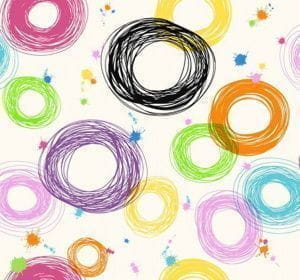 обои белые детские с геометрией Vilber Hippies W15 0006 W01 На фото обои белые детские с геометрией Vilber Hippies W15 0006 W01