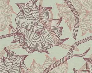 виниловые обои капучино в гостиную AS-Creation с цветами  Autumn Dreams 34089-2 На фото виниловые обои капучино в гостиную AS-Creation с цветами  Autumn Dreams 34089-2