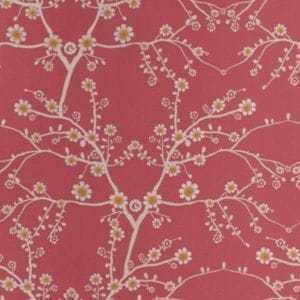 английские бумажные обои красные с деревьями Catherine Martin Australia Blossom Wallpaper Coral 1 На фото английские бумажные обои красные с деревьями Catherine Martin Australia Blossom Wallpaper Coral 1