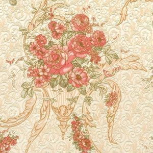 российские виниловые обои бежевые в комнату с цветами  Erismann Camellia 2454-4 На фото российские виниловые обои бежевые в комнату с цветами  Erismann Camellia 2454-4