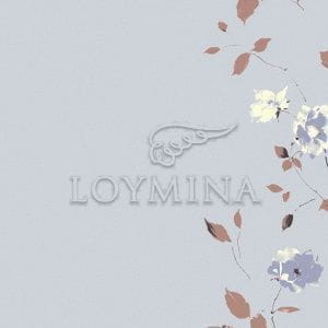 обои серые Loymina с цветами  Plein air A3-006 На фото обои серые Loymina с цветами  Plein air A3-006