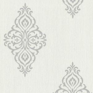 дорогие обои серые в комнату Fine Decor с орнаментом Buckingham 495-69025 На фото дорогие обои серые в комнату Fine Decor с орнаментом Buckingham 495-69025