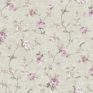 американские бумажные обои серые York с цветами  Luminous Lavender ED3208 На фото американские бумажные обои серые York с цветами  Luminous Lavender ED3208