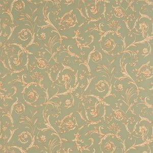 бумажные обои зеленые с орнаментом в классическом стиле Sanderson Classic Collection DCLASC104 На фото бумажные обои зеленые с орнаментом в классическом стиле Sanderson Classic Collection DCLASC104