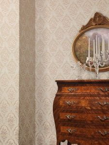 итальянские элитные текстильные обои Epoca Wallcoverings с орнаментом Esther EST6 На фото итальянские элитные текстильные обои Epoca Wallcoverings с орнаментом Esther EST6