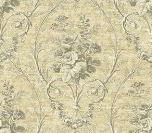 бумажные обои серые в комнату KT-Exclusive с цветами  ретро Antique Chic AC41808 На фото бумажные обои серые в комнату KT-Exclusive с цветами  ретро Antique Chic AC41808