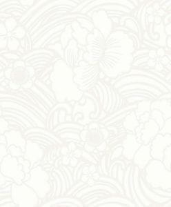 шведские флизелиновые полностью обои серые в комнату Eco с цветами  Almost White 3425 На фото шведские флизелиновые полностью обои серые в комнату Eco с цветами  Almost White 3425