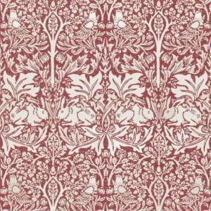 бумажные обои красные в комнату Morris с птицами Compendium 210410 На фото бумажные обои красные в комнату Morris с птицами Compendium 210410