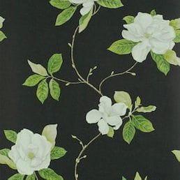 английские бумажные обои черные в комнату Sanderson Parchment Flowers DPFWSW103 На фото английские бумажные обои черные в комнату Sanderson Parchment Flowers DPFWSW103