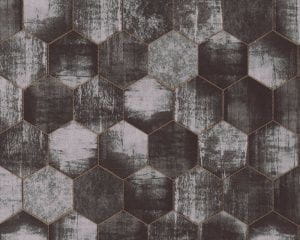 немецкие недорогие виниловые обои черные в комнату AS-Creation Materials 36330-4 На фото немецкие недорогие виниловые обои черные в комнату AS-Creation Materials 36330-4
