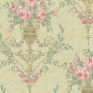 американские премиум бумажные обои светло-зеленые KT-Exclusive с цветами  Watercolor Florals MF21001 На фото американские премиум бумажные обои светло-зеленые KT-Exclusive с цветами  Watercolor Florals MF21001