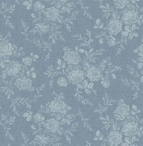 американские бумажные обои синие в комнату KT-Exclusive с цветами  Flora FG70207 На фото американские бумажные обои синие в комнату KT-Exclusive с цветами  Flora FG70207