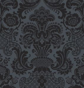 английские флизелиновые полностью обои черные с дамаском Cole Son Mariinsky Damask 108/3013 На фото английские флизелиновые полностью обои черные с дамаском Cole Son Mariinsky Damask 108/3013