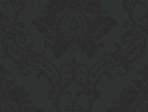 дешевые флизелиновые полностью обои черные в комнату с дамаском Borastapeter Ornament 5959 На фото дешевые флизелиновые полностью обои черные в комнату с дамаском Borastapeter Ornament 5959