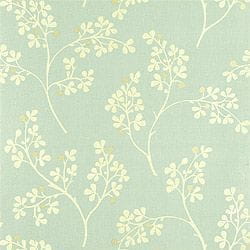 элитные бумажные обои голубые Thibaut с цветами  Waterlily 839-T-1108 На фото элитные бумажные обои голубые Thibaut с цветами  Waterlily 839-T-1108