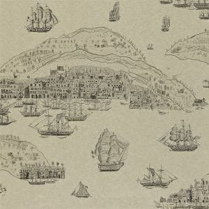английские обои капучино Zoffany Trade Routes ZTRA04001 На фото английские обои капучино Zoffany Trade Routes ZTRA04001