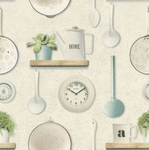 немецкие дешевые обои бежевые для кухни Rasch Deco Relief 307108 На фото немецкие дешевые обои бежевые для кухни Rasch Deco Relief 307108