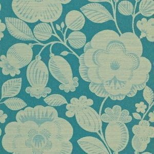 премиум флизелиновые полностью обои бирюзовые с цветами  Harlequin Folia 110280 На фото премиум флизелиновые полностью обои бирюзовые с цветами  Harlequin Folia 110280