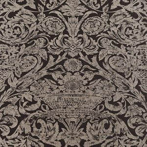 американские элитные обои черные Thibaut Damask Resource 839-T-7643 На фото американские элитные обои черные Thibaut Damask Resource 839-T-7643