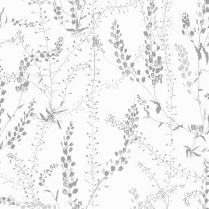 элитные обои белые Borastapeter с цветами  Scandinavian designers 1786 На фото элитные обои белые Borastapeter с цветами  Scandinavian designers 1786