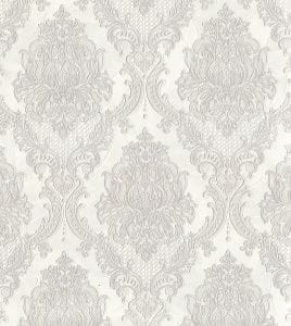 российские недорогие обои в гостиную Euro Decor с дамаском классическом стиле Dove 7056-00 На фото российские недорогие обои в гостиную Euro Decor с дамаском классическом стиле Dove 7056-00