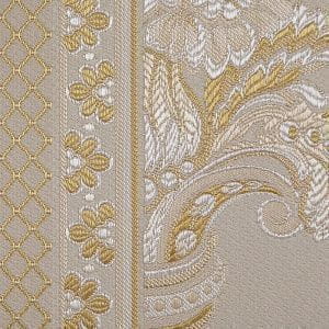 элитные текстильные обои бежевые Epoca Wallcoverings тканевая фактура в классическом стиле Faberge KT-8642-8006 На фото элитные текстильные обои бежевые Epoca Wallcoverings тканевая фактура в классическом стиле Faberge KT-8642-8006