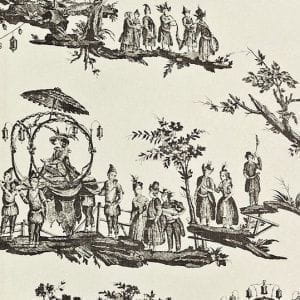 бумажные обои Zoffany в стиле жуи Chantemerle CHP02001 На фото бумажные обои Zoffany в стиле жуи Chantemerle CHP02001