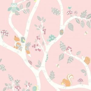 бумажные обои Holden Decor с деревьями Make Believe 12492 На фото бумажные обои Holden Decor с деревьями Make Believe 12492