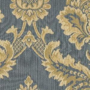 итальянские текстильные обои синие Sangiorgio с орнаментом Villa Reale M128-223 На фото итальянские текстильные обои синие Sangiorgio с орнаментом Villa Reale M128-223