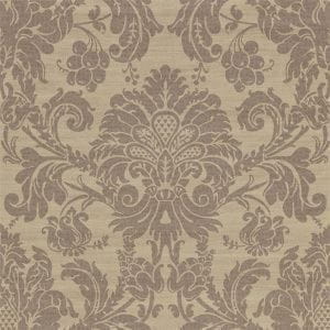 элитные бумажные обои бежевые в комнату Zoffany с дамаском Classic Damasks CDW02014 На фото элитные бумажные обои бежевые в комнату Zoffany с дамаском Classic Damasks CDW02014