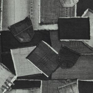 бельгийские обои черные в комнату Covers Elements Patchwork Cowboy 40-Charc На фото бельгийские обои черные в комнату Covers Elements Patchwork Cowboy 40-Charc