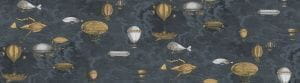 обои черные с абстракцией этно Cole Son Fornasetti 97-1002 На фото обои черные с абстракцией этно Cole Son Fornasetti 97-1002