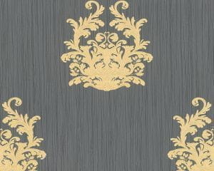 немецкие дорогие виниловые обои желтые AS-Creation с орнаментом Nobile 95861-5 На фото немецкие дорогие виниловые обои желтые AS-Creation с орнаментом Nobile 95861-5